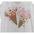thumbnail image 2 of Women's Mickey & Friends Ice Cream Lovers Racerback Tank Top White Heather X Small, 2 of 4