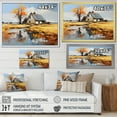 thumbnail image 4 of Designart "Expressive Countryside Farmhouse II" Landscapes Floater Framed Wall Art Print, 4 of 7