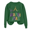 thumbnail image 4 of Pavied Chandails à Capuchon pour Femmes, Chandails à Capuchon Graphiques, Top à Manches Longues Col Rond Imprimé Lettres, Chandail en Molleton pour Femmes, Chandails en Molleton Col Rond, Pulls à Capuche pour Femmes, Vert TG, 4 of 4