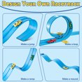 thumbnail image 3 of KAIPARA Race Track Toy for Kids, 12.8ft Flexible Car Track Set with 360° Rotating Track, 4 Pull-Back Cars & Suction Cups, Portable Race Car Play Set, Gift for Boys and Girls Ages 3+, Blue, 3 of 10