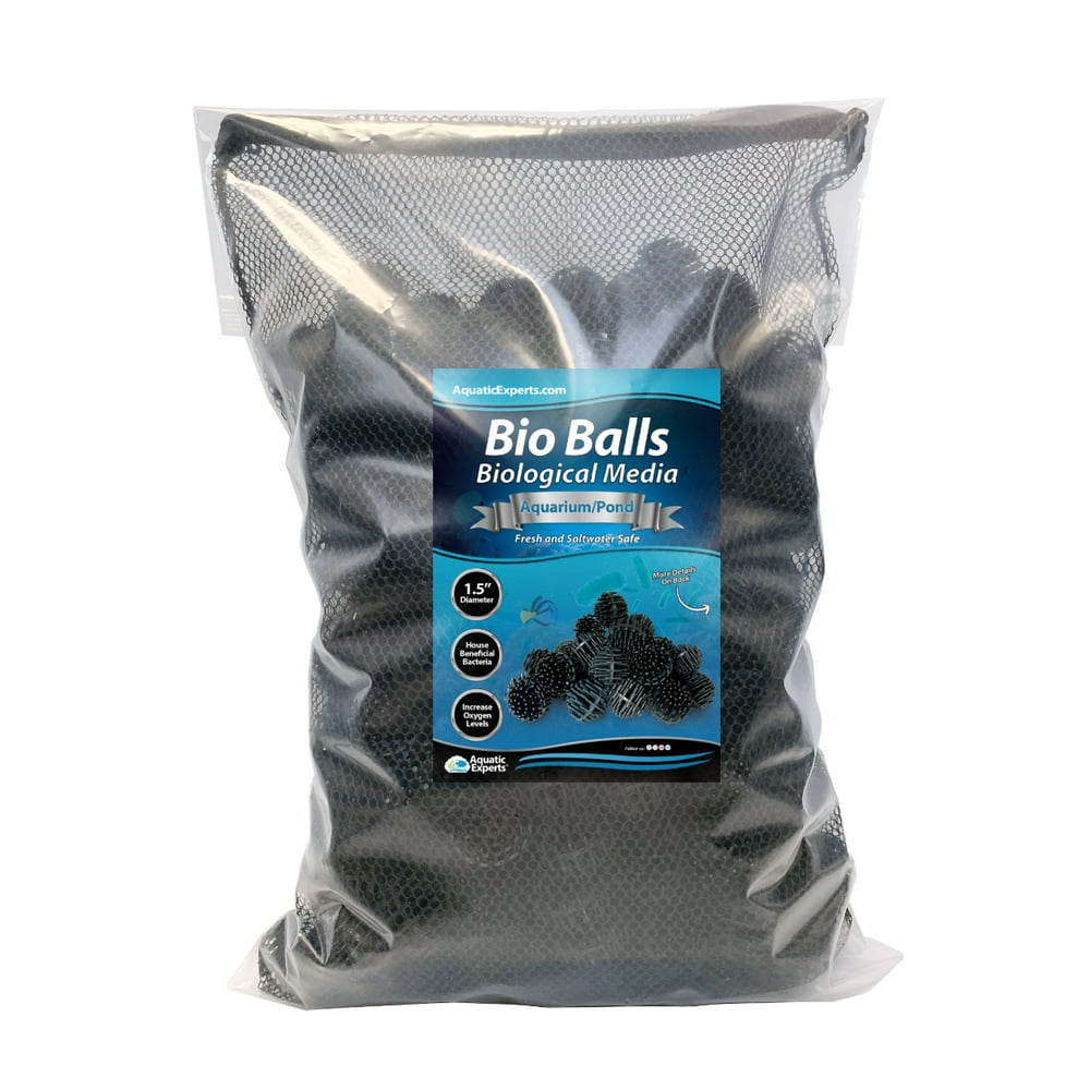 Bio Balls Pond Filter Media with Mesh Bag 300 Count 1.5 Inch Large