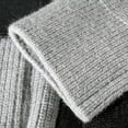 thumbnail image 5 of VNKIDY Men's Sweater Coat Autumn Winter Oversized Solid Color Contrast Collar Knitted Jacket Long Sleeve Button Front Thermal Coat With Patch Pockets For Cold Weather Cozy Knitwear, 5 of 8