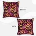thumbnail image 4 of LNWH Abstract Pink Animal Print Throw Pillow Covers, Square Soft Linen Decorative Pillow Cases, 18"x18" Inch, 4 of 8