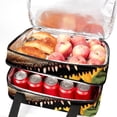 thumbnail image 5 of Crocodile Insulated Double Layered Lunch Bag with Two Compartments, Large Capacity, Hand Carry, 7.1x11.4x16.1 Inches, Refrigerated Lunch Bags, 5 of 6