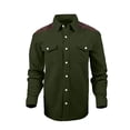 thumbnail image 5 of Men's Casual Splicing Corduroy Button Up Shirt Classic Fit Long Sleeve Fall Winter Top with Utility Pockets, 5 of 8