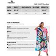 thumbnail image 6 of EDOLYNSA Plus Size Kaftan Dress V Neck Summer Maxi Dress Butterfly Printed Caftan Robe Cute Maternity Tunic, 6 of 8