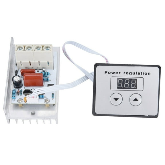 Huhudde 10000W SCR Digital Display Power Regulation Voltages Controller AC220V 80A for Motor Speed and Temperature Regulation
