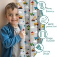 thumbnail image 3 of Blackout Kids Curtains,Cartoon Construction Vehicles Houses Childrens Insulated Curtains Set Of 2,Bedroom Essentials,Toddler Room Decor 42"x54", 3 of 5