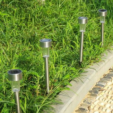 Stainless Steel Outdoor Led Solar Lights Built In Stakes Auto Stainless Steel Outdoor Led Solar Lights Built In Stakes