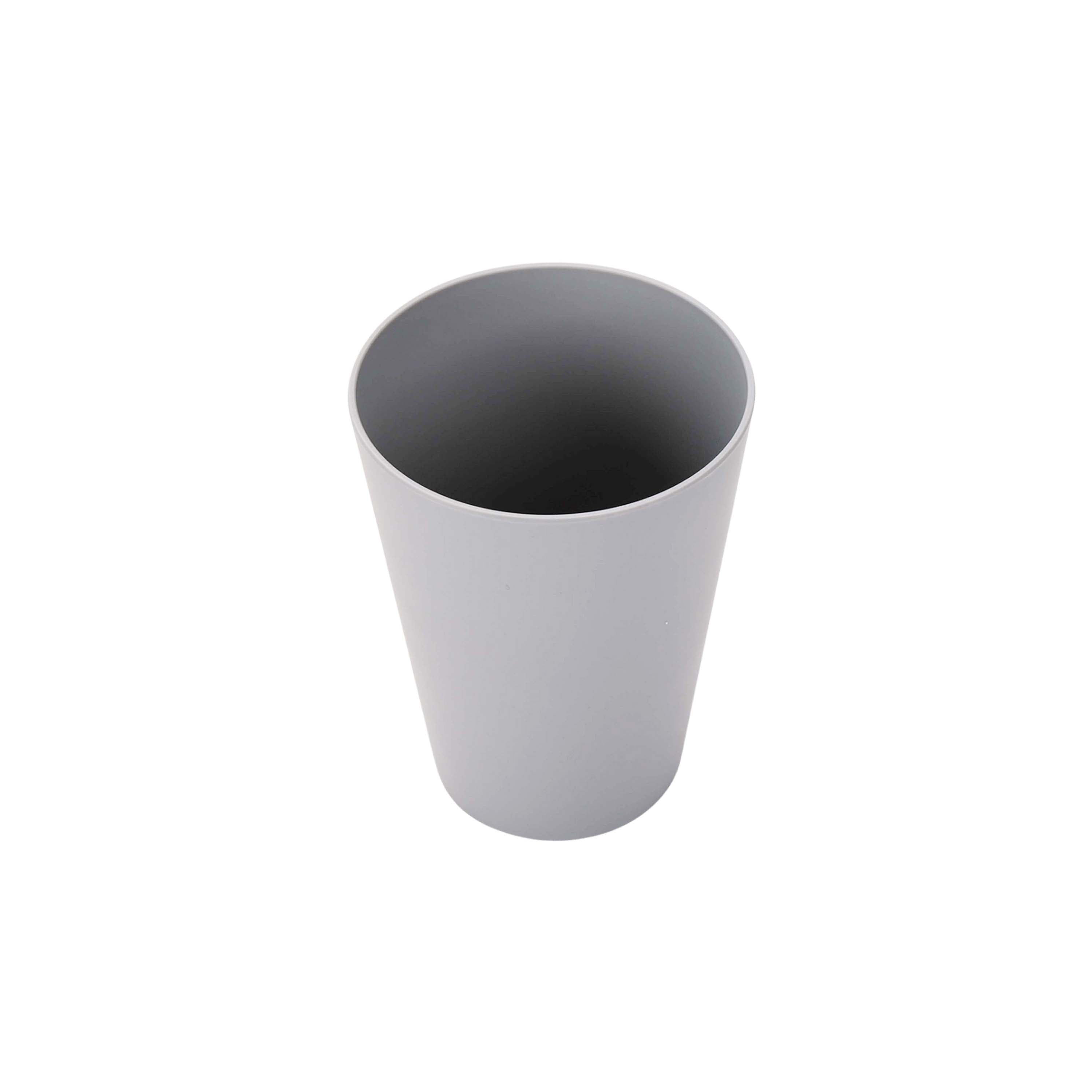 Your Zone Grey 15-Ounce Plastic Cup, Single Piece Tumbler