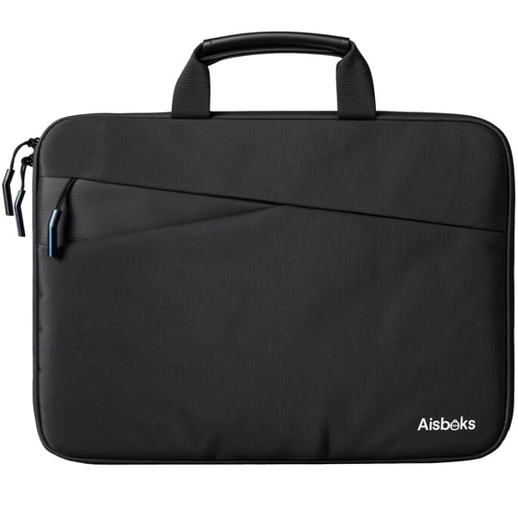Aisboks 14-16''Zipper Laptop Bag for Men&Women,Laptop Sleeve 15.6'',Water Resistant Laptop Case,Shockproof Soft Padded Cover Carrying Computer Bag with MacBook, HP, Dell, Acer Notebook,Black