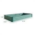 thumbnail image 6 of Knubmt Outdoor Rectangle Metal Garden Bed Raised Planter for Flowers, Vegetables, Plants, Green, 7.6x3.7x0.98ft, 6 of 6