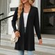 thumbnail image 3 of Women's Cardigan Long Sleeve Knitted Sweater with Pockets Fashion Loose Autumn and Winter Tops Coat Pink XXL, 3 of 4