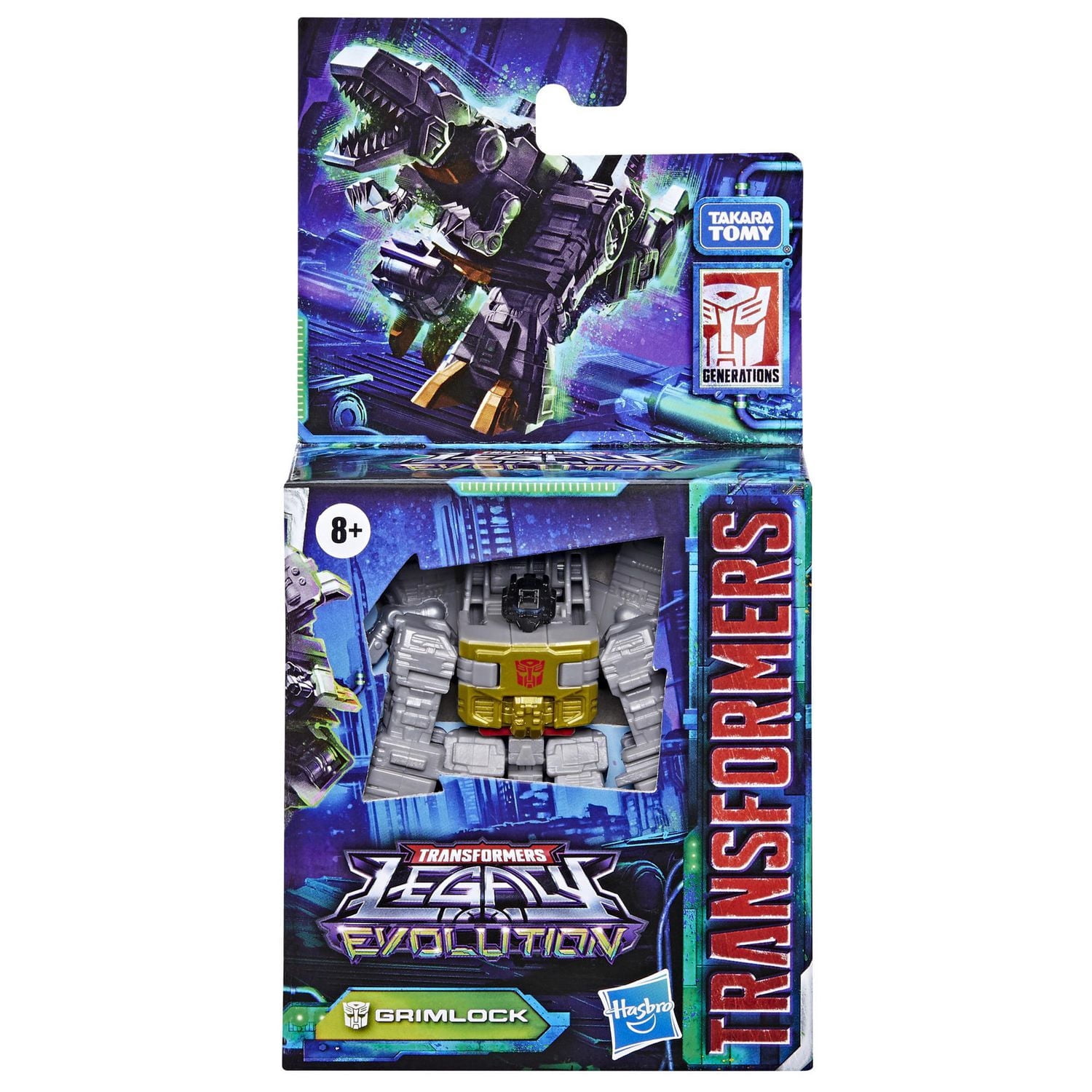 Transformers Generations Legacy Evolution, figurine Grimlock classe Origine de 8,5 cm, pour filles et garçons, à partir de 8 ans
