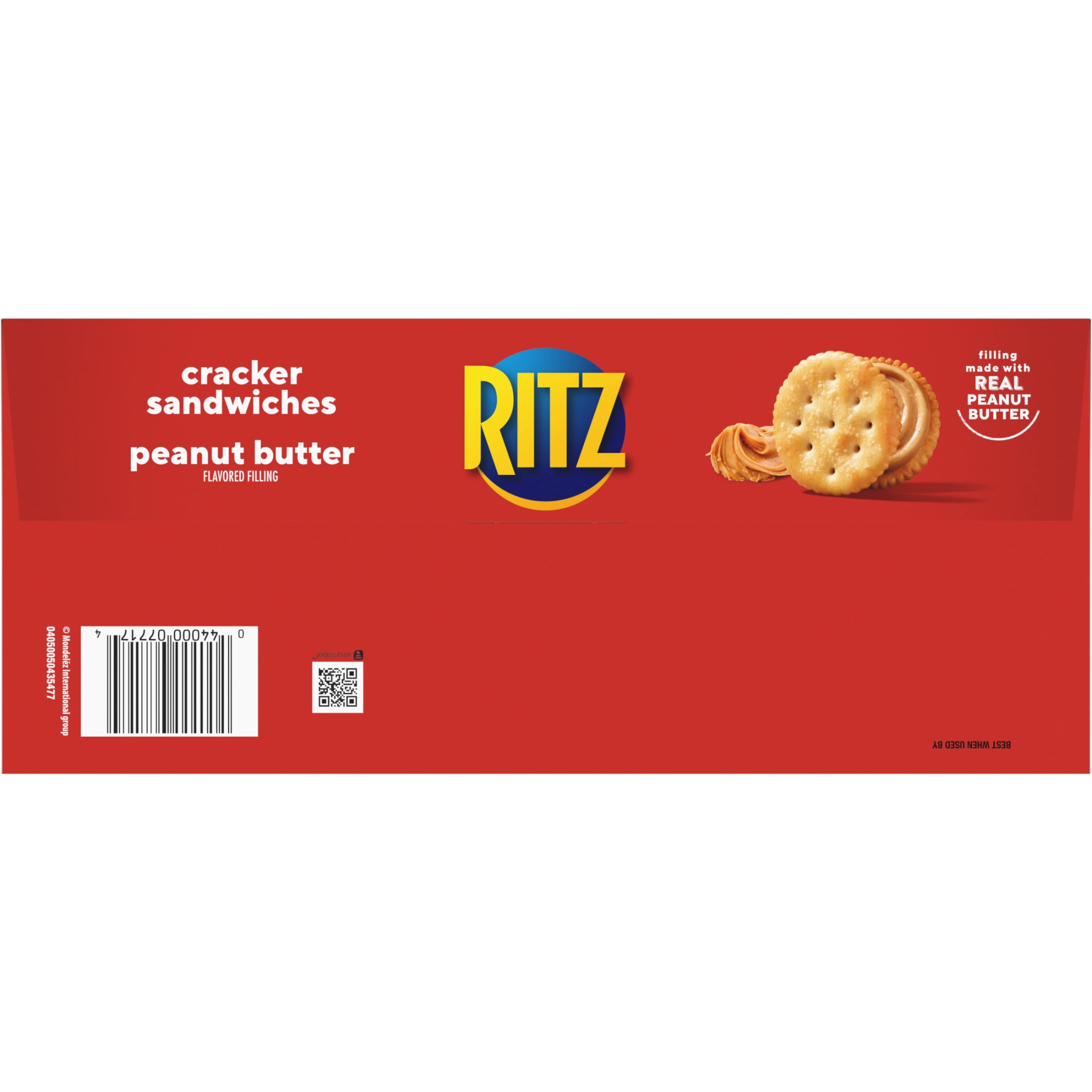 RITZ Peanut Butter Sandwich Crackers, Lunch Snacks, 30 Snack Packs (4 Crackers Per Pack)
