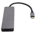 thumbnail image 1 of Hub 6 en 1 tipo C a interfaz Multimedia de alta definición Hub estación de acoplamiento USB Hub SpliHub, adaptador de concentrador de interfaz multimedia de estación de acoplamiento USB para Office Ho LHCER NONE, 1 of 5