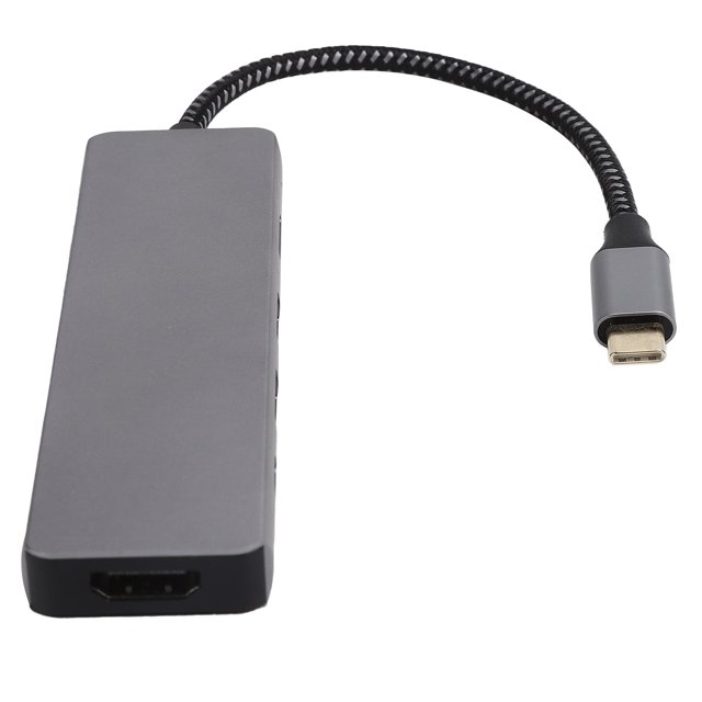 Hub 6 en 1 tipo C a interfaz Multimedia de alta definición Hub estación de acoplamiento USB Hub SpliHub, adaptador de concentrador de interfaz multimedia de estación de acoplamiento USB para Office Ho LHCER NONE