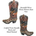 thumbnail image 6 of Urbalabs Western Cowboy Boot Flower Vase Horses and Horseshoes Decorative Cowboy Boots Home Office Rustic Decor Country Living Wedding Centerpiece, 6 of 7