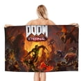 thumbnail image 1 of Doom Eternal Toalla de playa de secado rápido con diseño temático, regalo para mujeres y niñas, ideal para cumpleaños, fans, amantes de la música, uso en la playa o al aire libre, 78 × 160 cm, 1 of 6