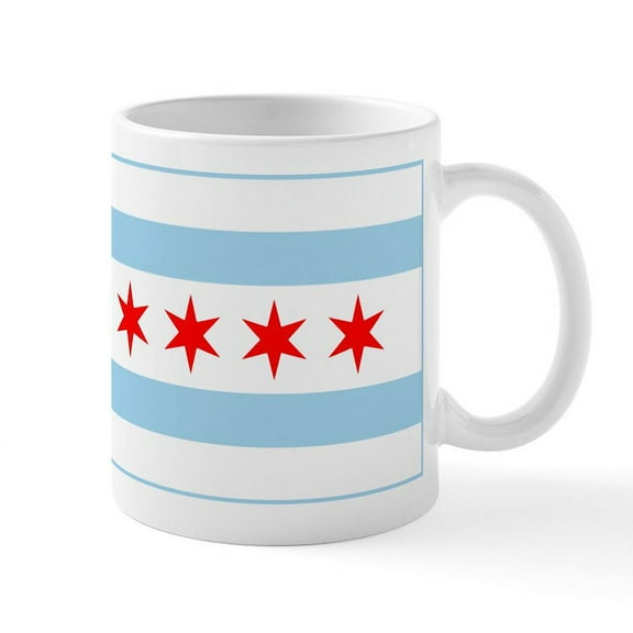 CafePress - City Of Chicago Flag - 11 oz Ceramic Mug - Novelty Coffee Tea Cup