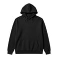 thumbnail image 7 of lcziwo Mens Drawstring Hoodies Long Sleeve Solid Color Hooded Pullover Big and Tall Sweatshirt Hoodies with Zip Pockets Black,XXL, 7 of 7