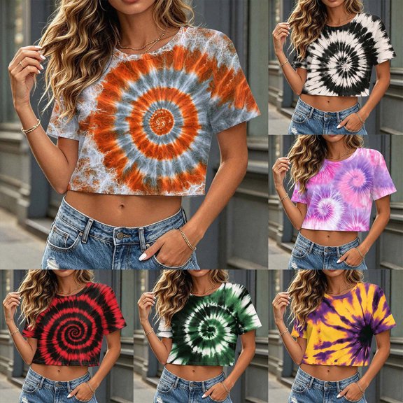 Women's T Shirt Short Sleeves Cool Street Comfy Casual Vacation Clothes