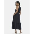 thumbnail image 2 of Time and Tru Women's Sleeveless Double Cloth Dress, Sizes XS-XXXL, 2 of 4