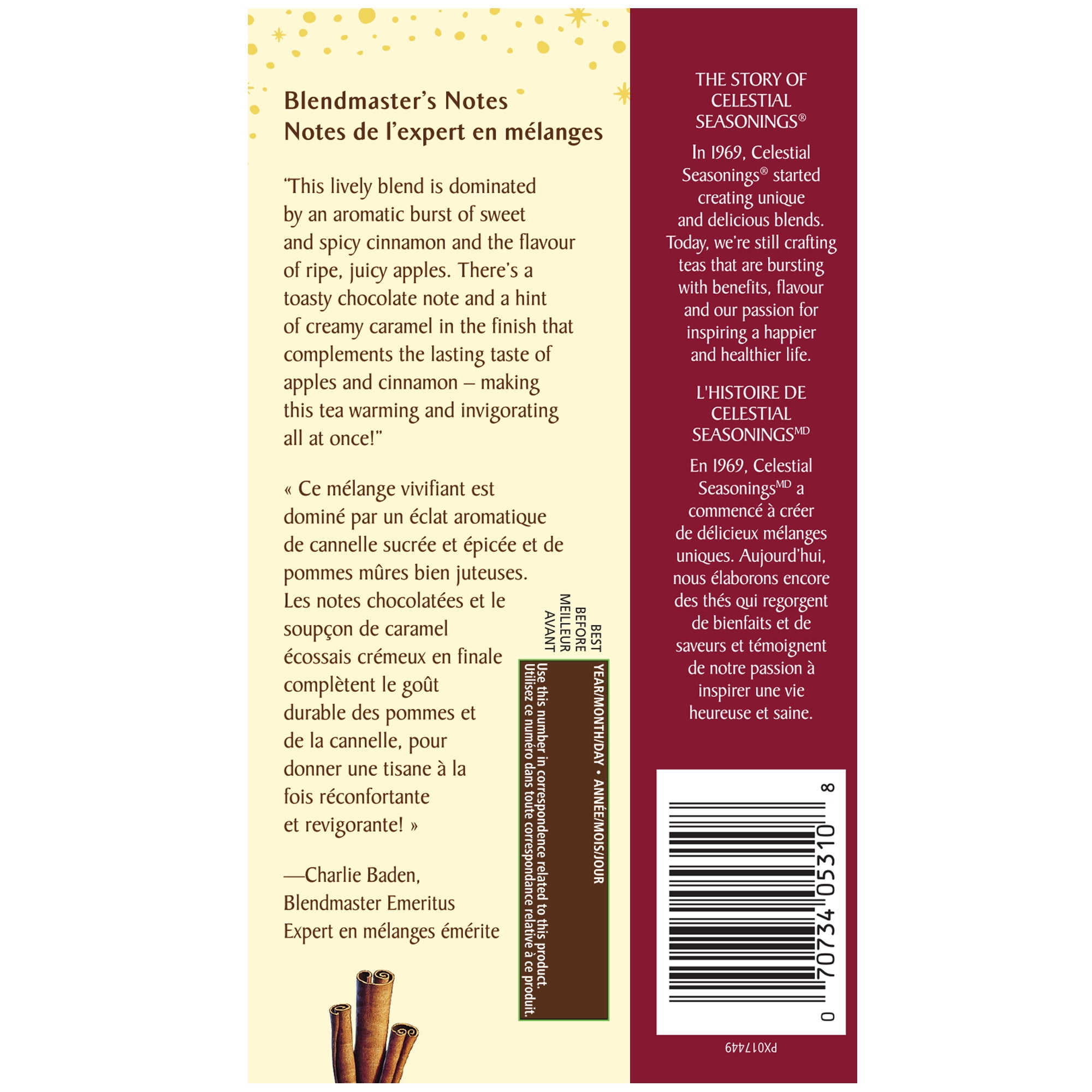 Celestial Seasonings Cinnamon Apple Spice  Herbal Tea, Caffeine Free, 20 Tea Bags