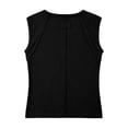 thumbnail image 4 of ITSAME Womens Ribbed Tank Tops Crewneck Sleeveless Shirts Summer Stretchy Casual Tops Black Size L, 4 of 7