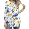 thumbnail image 7 of Women's Long Sleeve Shirts Casual Crew Neck Fall Tunic Tops Blouse Dressy Loose Fall Winter T-Shirts, 7 of 7