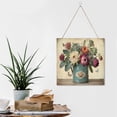thumbnail image 6 of Succulent Bouquet Home Wood Sign Wall Decor, Rustic Hanging Home Decor Signs Farmhouse Decorative Floral Wall Art Plaque for Bedroom Living Room Bathroom Kitchen 12"x12", 6 of 8