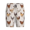 thumbnail image 3 of Picia Various Chicken Pajama Shorts for Men, Men's Pajama Bottoms, Sleepwear,Short Pajama Pants-Small, 3 of 9