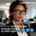 thumbnail image 2 of KANASTAL Blue Light Glasses Women Blue Light Blocking Glasses Men Bluelight Anti Glare Filter Gaming Computer Screen TV UV400 - Black Frame Clear Lens, 2 of 7