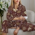 thumbnail image 6 of Sikiie Coffee and Flowers Women's Long-Sleeve Shirt and Full-Length Bottom Pajama Set (s-xxl)-X-Large, 6 of 7
