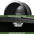 thumbnail image 6 of Uforic 71 " Tall Bookshelf with Storage, Wooden Arched Bookcase with 2 Drawers and Shelves for Living Room, Black, 6 of 8