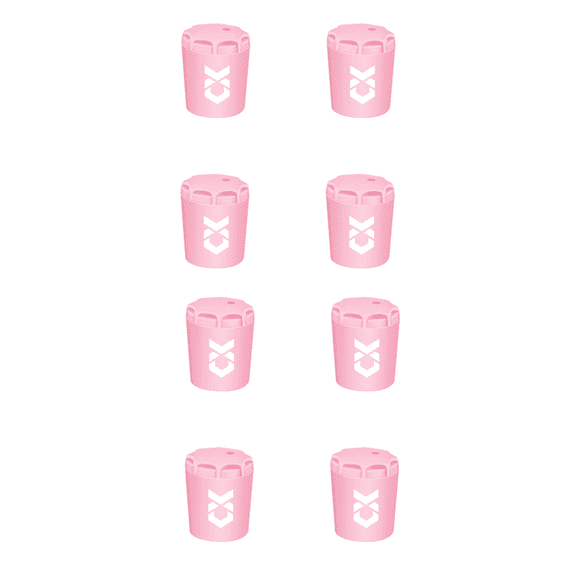 Fishing Rod Butt Cap Bulk Easy Clean Flexible Silicone Gimbal Cap Shock Absorb Mini Guard For Boat Fresh Saltwater Fishing Trip (Pink,8 Pcs)
