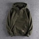 thumbnail image 2 of Lohuatrd - Sudadera con capucha para hombre, otoño e invierno, con cremallera decorativa, gruesa, de manga larga, holgada, con puños elásticos, cálida, con bolsillo grande, de longitud media, estilo, 2 of 7