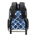 thumbnail image 3 of 16 Inch Transparent Backpack With Lightweight And Durable Design Without Pockets Transparent For Work Business Travel Sports Indigo Moroccan Trellis Hand-Drawn Sketch_1, 3 of 7