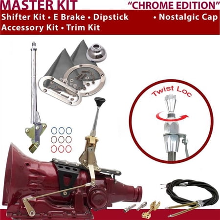 American Shifter AOD Shifter Kit 6 in. E-Brake Cable Trim Kit Dipstick for C82E7