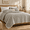 Beige-Full/Queen(90"x 96"), variant on Blue Ruffled Quilt King Size Stone-washedfiber Lightweight Crinkled Farmhouse Rustic Shabby Chic Bedding Set 3 Pieces Reversible