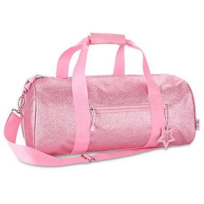 baby pink duffle bag