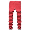 thumbnail image 2 of SkylineWears Men's Fit Durable Casual Fashion Drill Jeans Pants Trousers SK06 Brick Red 38X34, 2 of 2