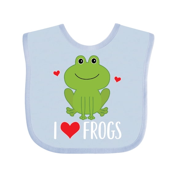 Inktastic I Love Frogs Gift Boys or Girls Baby Bib