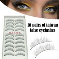 thumbnail image 2 of 10 Pair Artificial Eyelashes, Hand Woven Natural Artificial Eyelashes B4P2, 2 of 6
