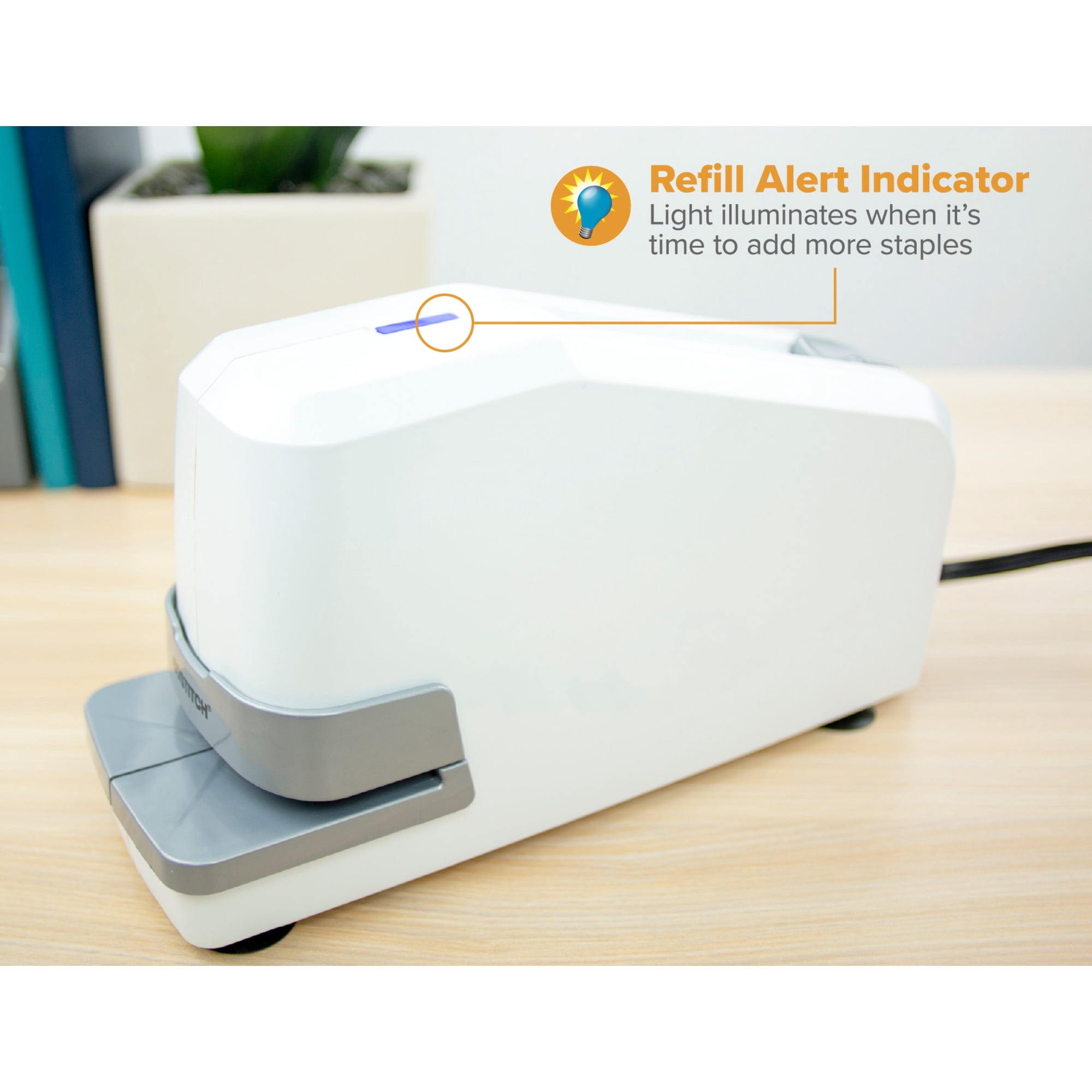 Bostitch Impulse Electric Stapler, 30 Sheet Capacity, White