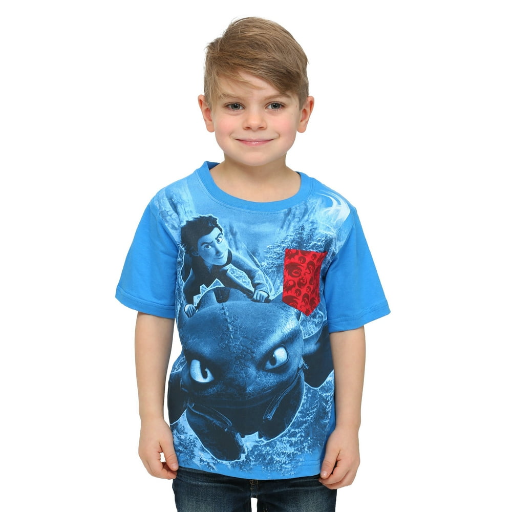 Boys How to Train Your Dragon Pocket T-Shirt - Walmart.com - Walmart.com