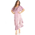 thumbnail image 5 of Sakkas Viveka Embroidered Caftan Dress - 2-Lilac - One Size, 5 of 5