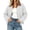 White, variant on Mifsaly Womens Lightweight Bomber Jacket Zip Up Collared Coat Comfortable Trendy Boyfriend Street Style Fall Outfits with Pockets