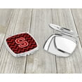 thumbnail image 3 of Letter S Chevron Black and Red   Compact Mirror, 3 of 4
