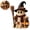 #01-A, variant on Halloween Resin Ghost with Broom Figurine, Adorable Handcrafted Halloween Decor for Rustic Fall Tiered Tray and Mantel Display